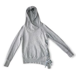 NSF enzo hoodie grey with denim side tie XS